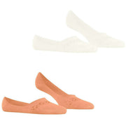 Burlington Everyday 2er-Pack unsichtbare Socken – gebrochenes Weiß und Neonrot