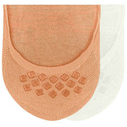 Burlington Everyday 2er-Pack unsichtbare Socken – gebrochenes Weiß und Neonrot