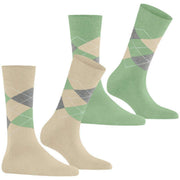Burlington Everyday Argyle 2er-Pack Socken – Cremebeige