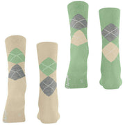 Burlington Everyday Argyle 2er-Pack Socken – Cremebeige