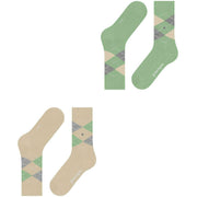 Burlington Everyday Argyle 2er-Pack Socken – Cremebeige