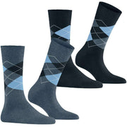 Burlington Everyday Argyle 2er-Pack Socken – Helles Jeansblau