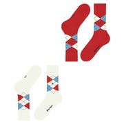 Burlington Everyday Argyle 2er-Pack Socken – gebrochenes Weiß