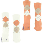 Burlington Everyday Argyle 2er-Pack Socken – gebrochenes Weiß
