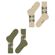 Burlington Everyday Argyle 2er-Pack Socken – Salvia Green