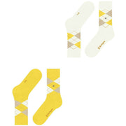 Burlington Everyday Argyle 2er-Pack Socken – Sunshine Yellow