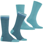 Burlington Everyday Stripe Mix 2er-Pack Socken – Key Largo Blue