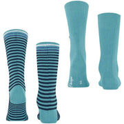 Burlington Everyday Stripe Mix 2er-Pack Socken – Key Largo Blue