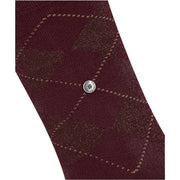 Burlington Marylebone Lurex Socks - Claret Red