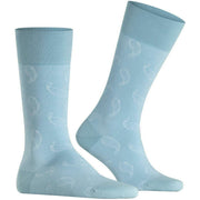 Burlington Paisley Socks - Patagonia Blue