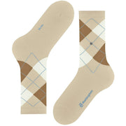 Burlington Gerippte Court-Socken – Cremebeige