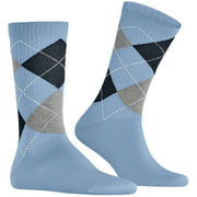 Burlington Gerippte Court-Socken – Kristallblau