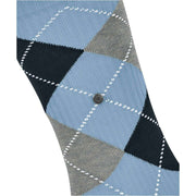 Burlington Gerippte Court-Socken – Kristallblau