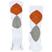 Burlington Rib Court Socken – Weiß/Orange