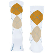 Burlington Rib Court Socken – Weiß/Gelb