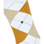 Burlington Rib Court Socken – Weiß/Gelb