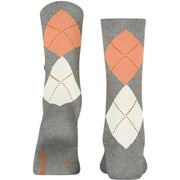 Burlington Gerippte Courtside-Socken – Heather Grey