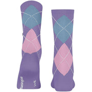 Burlington Gerippte Courtside-Socken – Flieder