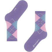 Burlington Gerippte Courtside-Socken – Flieder