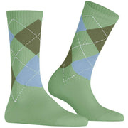 Burlington Gerippte Courtside-Socken – Quiet Green