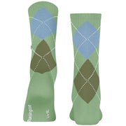 Burlington Gerippte Courtside-Socken – Quiet Green