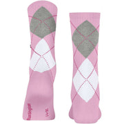 Burlington Gerippte Courtside-Socken – Sportliches Rosenrosa