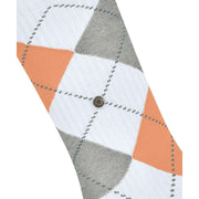 Burlington Gerippte Courtside-Socken – Weiß/Orange