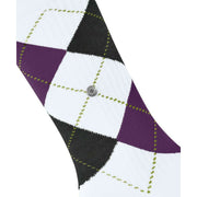 Burlington Gerippte Courtside-Socken – Weiß/Lila