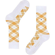 Burlington Schottenkaro-Socken – Weiß