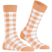 Burlington Vichy-Socken – Pfirsichorange