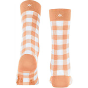 Burlington Vichy-Socken – Pfirsichorange