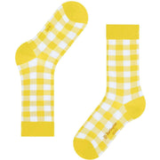 Burlington Vichy-Socken – Sonnenuntergangsgelb
