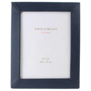 Byron and Brown Slim Classic Nappa Leather 8 x 6 Photo Frame - Dark Blue