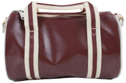 Fred Perry Klassische Mini-Fasstasche – Ochsenblut/Ecru-Creme