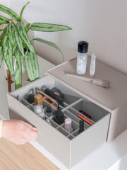 Stackers Supergroßer Make-up-Organizer mit tiefer Schublade – Taupe