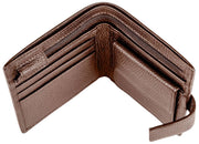Dents Aire Coin Bifold Portemonnaie – Schokoladenbraun