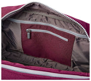 Roka Gatwick Mittelgroße Reisetasche aus recyceltem Canvas – Kirschlackrot