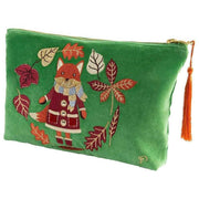 powder-cosy-fox-velvet-zip-pouch---fern-green-34477415