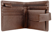 Dents Aire Coin Bifold Portemonnaie – Schokoladenbraun