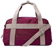 Roka Gatwick Mittelgroße Reisetasche aus recyceltem Canvas – Kirschlackrot