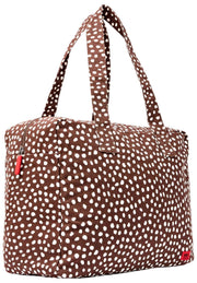 Roka Sloane Mittelgroße Baumwoll-Canvas-Einkaufstasche – Brauner Fleck