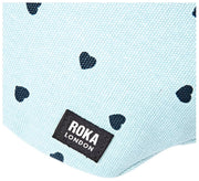 Roka Mill Hill Baumwoll-Canvas-Gürteltasche – Herzdruck blau