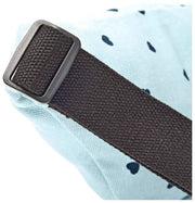 Roka Mill Hill Baumwoll-Canvas-Gürteltasche – Herzdruck blau