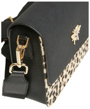 Alice Wheeler London Highbury Umhängetasche – Schwarz/Leopard