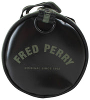 Fred Perry Klassische Mini-Fasstasche – Lorbeerkranzgrün/Schwarz