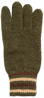 Dents Salcombe Rippstrickhandschuhe – Olivgrün