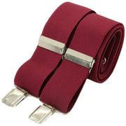 David Van Hagen Standard 35mm Braces - Burgundy/Silver