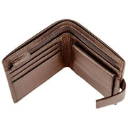 Dents Aire Coin Bifold Portemonnaie – Schokoladenbraun