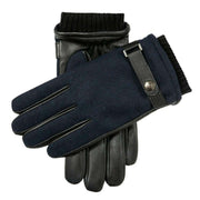 Dents Amesbury Touchscreen Flannel and Leather Gloves - Navy/Black