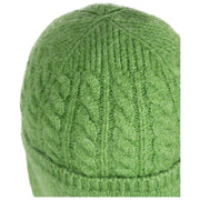 Dents Beanie-Mütze mit Zopfmuster – Apfelgrün